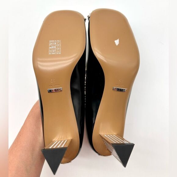 Gucci Spice Lux Python Avana Black and Silver Spiked Metal Heel Pumps EU 39 US9 - Picture 9 of 14